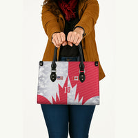 Custom USA and Canada National Football Leather Bag Maple Leaf Geometric and American Stripes