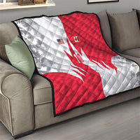 Custom USA and Canada National Football Quilt Maple Leaf Geometric and American Stripes
