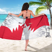Custom USA and Canada National Football Sarong Maple Leaf Geometric and American Stripes