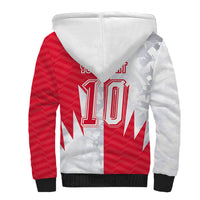 Custom USA and Canada National Football Sherpa Hoodie Maple Leaf Geometric and American Stripes