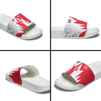 Custom USA and Canada National Football Slide Sandals Maple Leaf Geometric and American Stripes