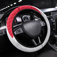 USA and Canada National Football Steering Wheel Cover Maple Leaf Geometric and American Stripes
