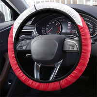 USA and Canada National Football Steering Wheel Cover Maple Leaf Geometric and American Stripes