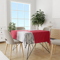 Custom USA and Canada National Football Tablecloth Maple Leaf Geometric and American Stripes