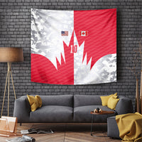 Custom USA and Canada National Football Tapestry Maple Leaf Geometric and American Stripes
