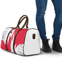 Custom USA and Canada National Football Travel Bag Maple Leaf Geometric and American Stripes