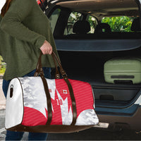 Custom USA and Canada National Football Travel Bag Maple Leaf Geometric and American Stripes