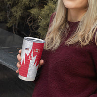 Custom USA and Canada National Football Tumbler Cup Maple Leaf Geometric and American Stripes