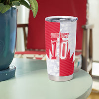 Custom USA and Canada National Football Tumbler Cup Maple Leaf Geometric and American Stripes