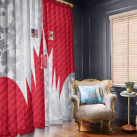 Custom USA and Canada National Football Window Curtain Maple Leaf Geometric and American Stripes