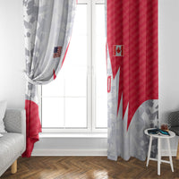 Custom USA and Canada National Football Window Curtain Maple Leaf Geometric and American Stripes
