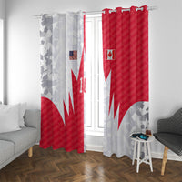 Custom USA and Canada National Football Window Curtain Maple Leaf Geometric and American Stripes