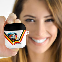 Germany National Football AirPods Case Deutschland Eagle Watercolor Splash Geometric Flag Stripe Pattern Art