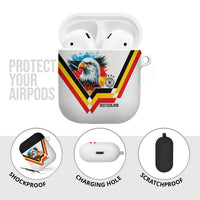 Germany National Football AirPods Case Deutschland Eagle Watercolor Splash Geometric Flag Stripe Pattern Art