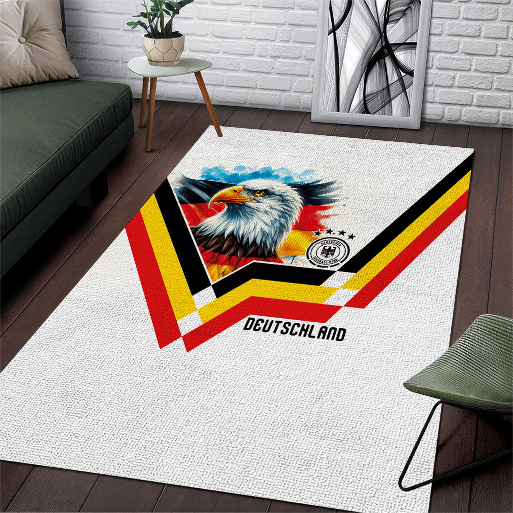 Germany National Football Area Rug Deutschland Eagle Watercolor Splash Geometric Flag Stripe Pattern Art