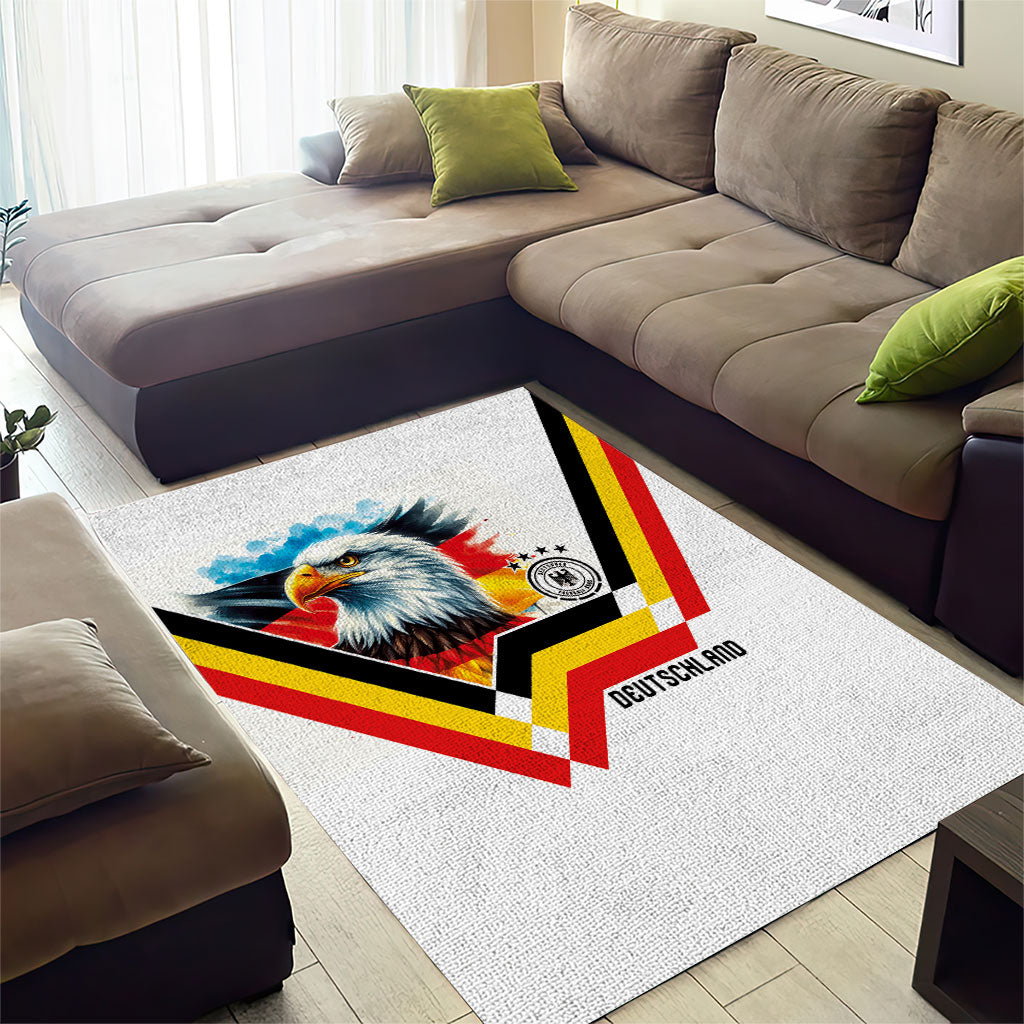 Germany National Football Area Rug Deutschland Eagle Watercolor Splash Geometric Flag Stripe Pattern Art