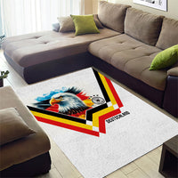 Germany National Football Area Rug Deutschland Eagle Watercolor Splash Geometric Flag Stripe Pattern Art