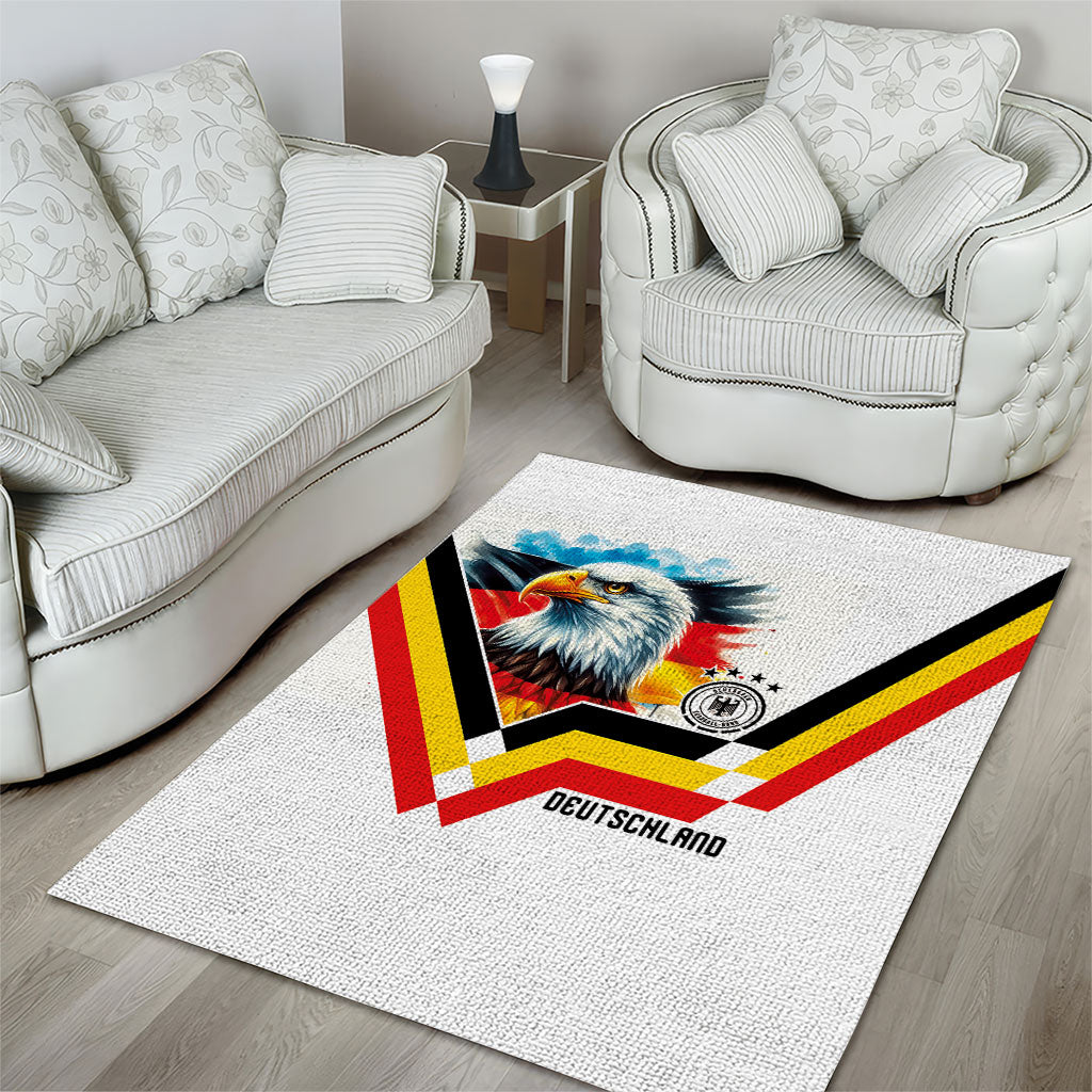 Germany National Football Area Rug Deutschland Eagle Watercolor Splash Geometric Flag Stripe Pattern Art