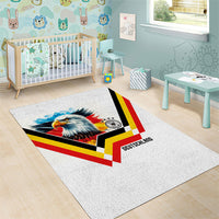 Germany National Football Area Rug Deutschland Eagle Watercolor Splash Geometric Flag Stripe Pattern Art