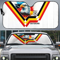 Germany National Football Auto Sun Shade Deutschland Eagle Watercolor Splash Geometric Flag Stripe Pattern Art