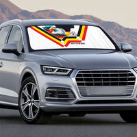 Germany National Football Auto Sun Shade Deutschland Eagle Watercolor Splash Geometric Flag Stripe Pattern Art