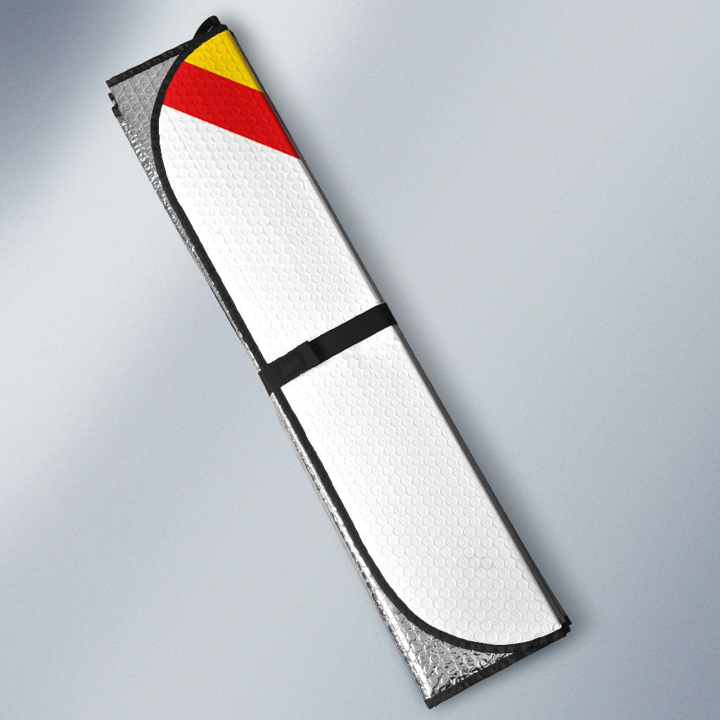 Germany National Football Auto Sun Shade Deutschland Eagle Watercolor Splash Geometric Flag Stripe Pattern Art