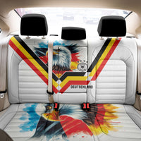 Germany National Football Back Car Seat Cover Deutschland Eagle Watercolor Splash Geometric Flag Stripe Pattern Art