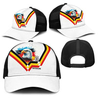 Germany National Football Baseball Net Cap Deutschland Eagle Watercolor Splash Geometric Flag Stripe Pattern Art