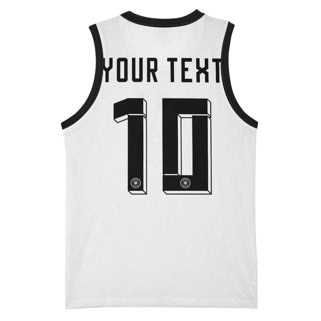 Custom Germany National Football Basketball Jersey Deutschland Eagle Watercolor Splash Geometric Flag Stripe Pattern Art