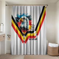 Germany National Football Bathroom Set Deutschland Eagle Watercolor Splash Geometric Flag Stripe Pattern Art