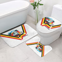 Germany National Football Bathroom Set Deutschland Eagle Watercolor Splash Geometric Flag Stripe Pattern Art