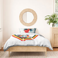Germany National Football Bedding Set Deutschland Eagle Watercolor Splash Geometric Flag Stripe Pattern Art