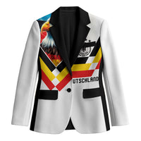 Custom Germany National Football Blazer Deutschland Eagle Watercolor Splash Geometric Flag Stripe Pattern Art