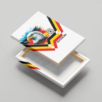 Germany National Football Canvas Wall Art Deutschland Eagle Watercolor Splash Geometric Flag Stripe Pattern Art