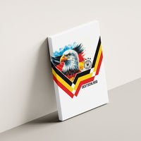 Germany National Football Canvas Wall Art Deutschland Eagle Watercolor Splash Geometric Flag Stripe Pattern Art