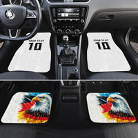 Custom Germany National Football Car Mats Deutschland Eagle Watercolor Splash Geometric Flag Stripe Pattern Art