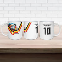 Custom Germany National Football Ceramic Mug Deutschland Eagle Watercolor Splash Geometric Flag Stripe Pattern Art