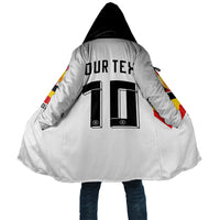 Custom Germany National Football Cloak Deutschland Eagle Watercolor Splash Geometric Flag Stripe Pattern Art