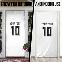 Custom Germany National Football Door Cover Deutschland Eagle Watercolor Splash Geometric Flag Stripe Pattern Art