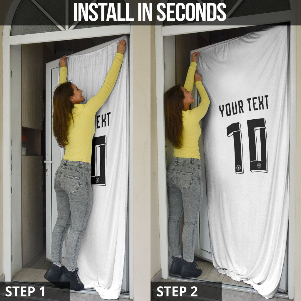 Custom Germany National Football Door Cover Deutschland Eagle Watercolor Splash Geometric Flag Stripe Pattern Art
