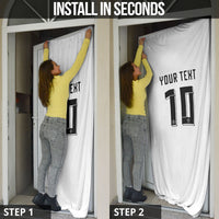 Custom Germany National Football Door Cover Deutschland Eagle Watercolor Splash Geometric Flag Stripe Pattern Art