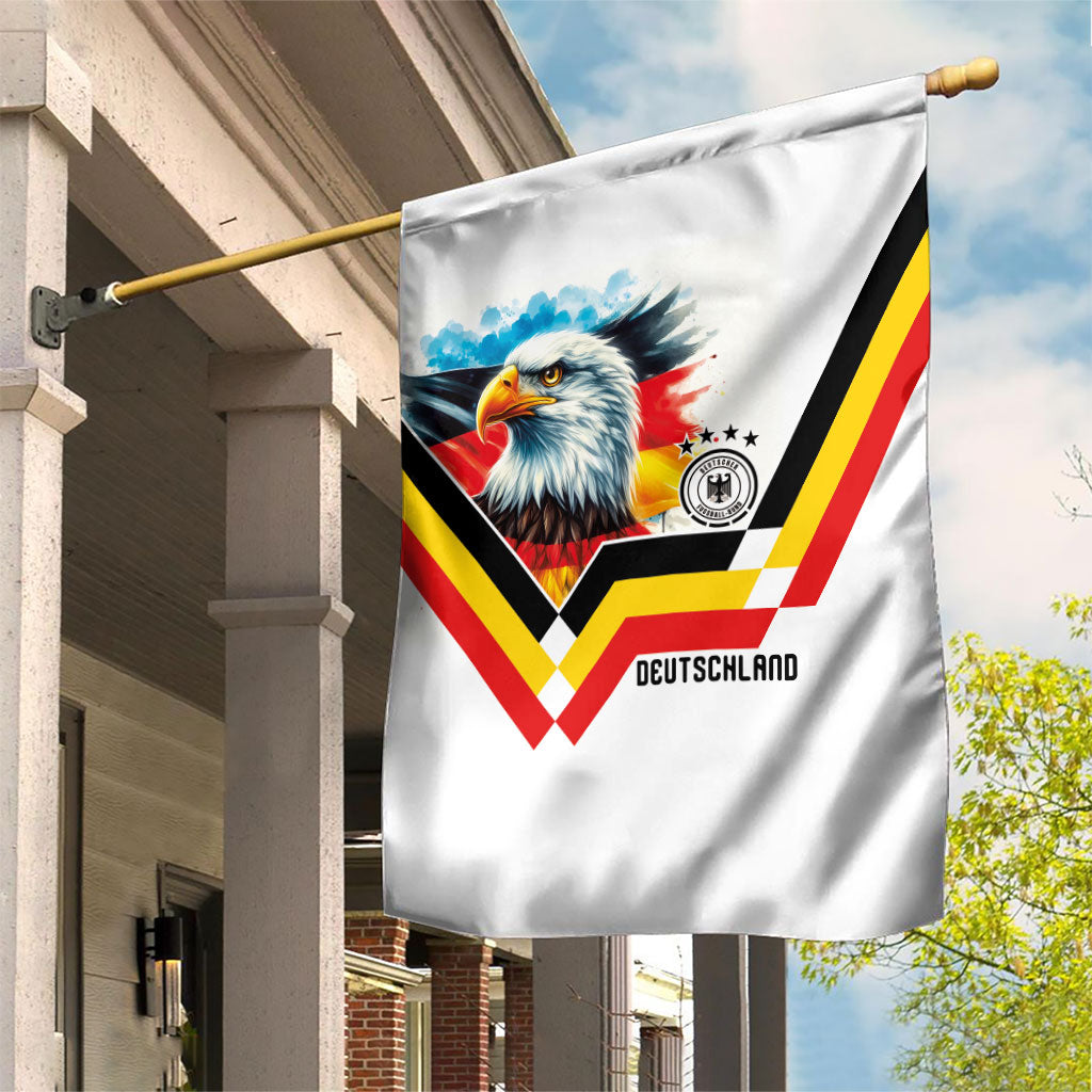 Germany National Football Garden Flag Deutschland Eagle Watercolor Splash Geometric Flag Stripe Pattern Art