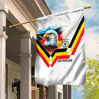 Germany National Football Garden Flag Deutschland Eagle Watercolor Splash Geometric Flag Stripe Pattern Art