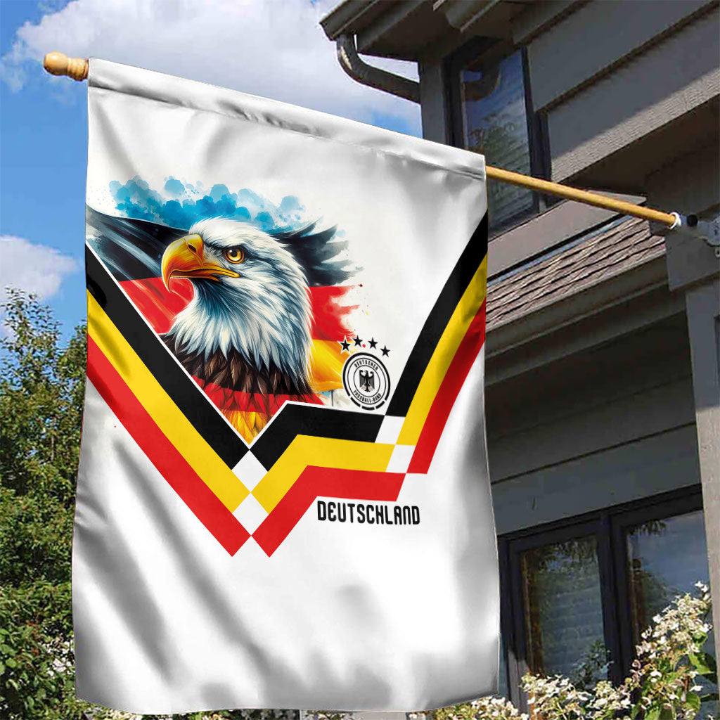 Germany National Football Garden Flag Deutschland Eagle Watercolor Splash Geometric Flag Stripe Pattern Art