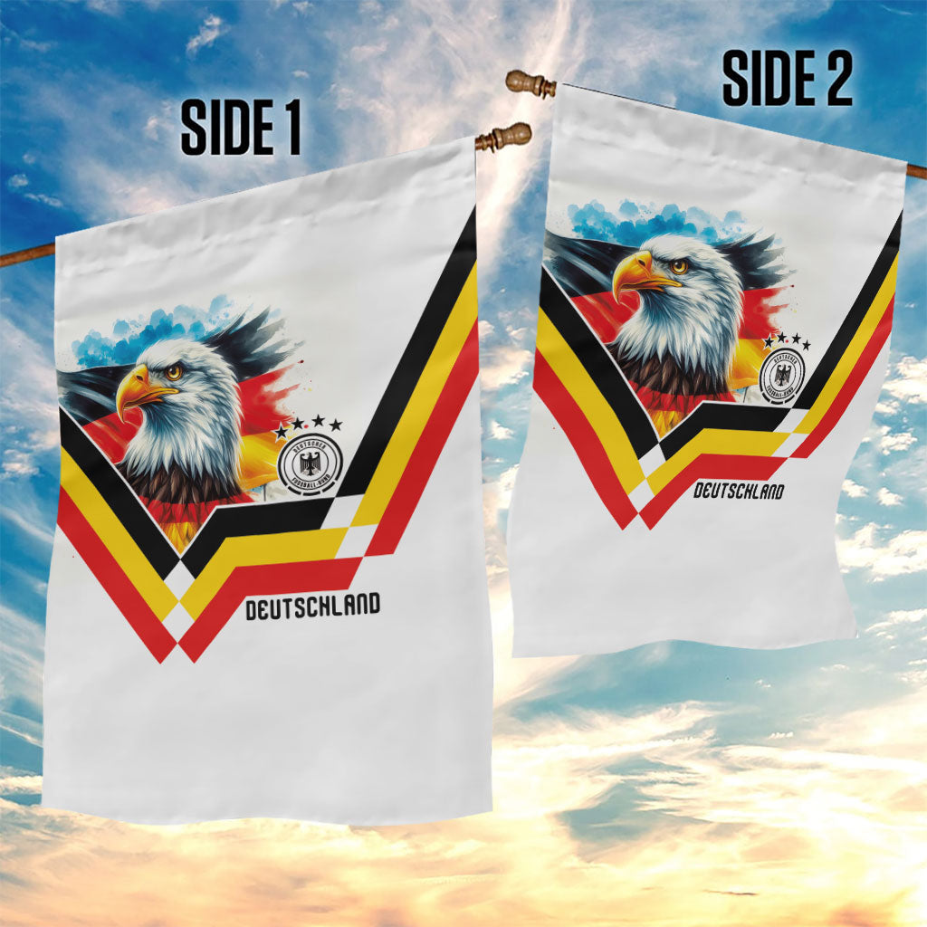 Germany National Football Garden Flag Deutschland Eagle Watercolor Splash Geometric Flag Stripe Pattern Art