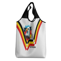 Germany National Football Grocery Bag Deutschland Eagle Watercolor Splash Geometric Flag Stripe Pattern Art