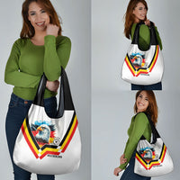 Germany National Football Grocery Bag Deutschland Eagle Watercolor Splash Geometric Flag Stripe Pattern Art