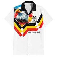Custom Germany National Football Hawaiian Shirt Deutschland Eagle Watercolor Splash Geometric Flag Stripe Pattern Art