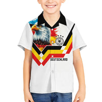 Custom Germany National Football Hawaiian Shirt Deutschland Eagle Watercolor Splash Geometric Flag Stripe Pattern Art