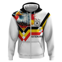 Custom Germany National Football Hoodie Deutschland Eagle Watercolor Splash Geometric Flag Stripe Pattern Art
